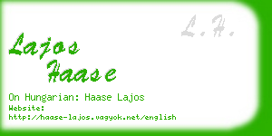 lajos haase business card